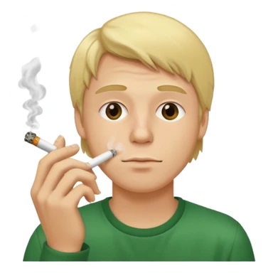 blond guy smoking weed sticker
