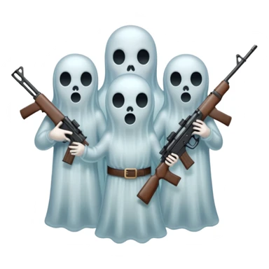 Fantasmas con un fusil sticker