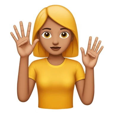 generate a good professional image for letter 'A' where it should be a emoji ,where 'A' is Indian sign language sticker