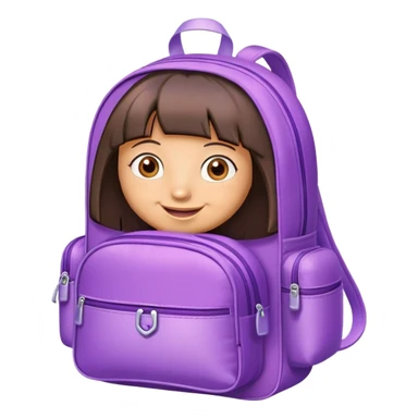 Dora the Explorer's purple backpack smiling sticker