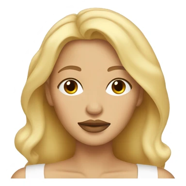 blonde woman sleeping with skin toned lips sticker