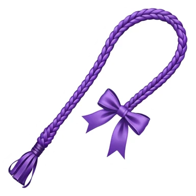 Purple BDSM whip with bow on it sticker