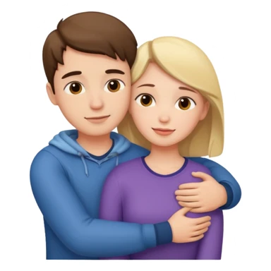 Boyfriend and girlfriend White sticker