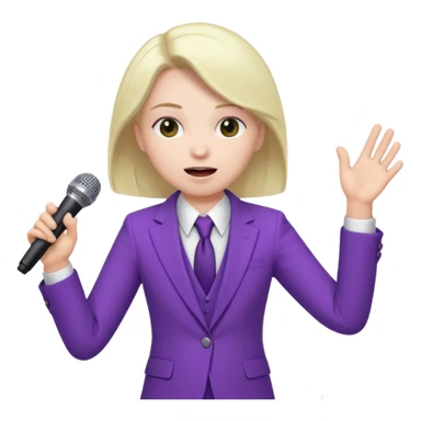 joker with, microphone, singing sticker