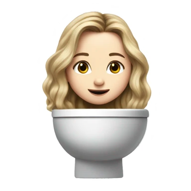 Sabrina carpenter standing on skibdi toilet sticker