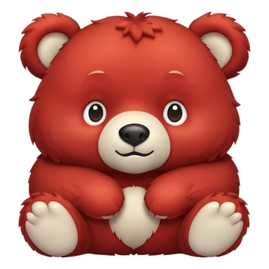 un oso de color rojo  sticker