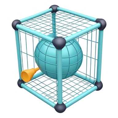 Create an emoji for 3D visualization and modeling. Show a 3D object with wireframe lines and a 3D modeling tool interface. Use modern, professional colors. Do not include any emojis or smiley faces. Make the background transparent. sticker