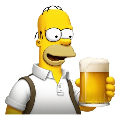 Homer Simpson qui boit une bière  sticker