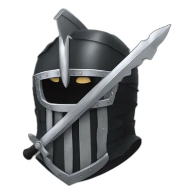 guts from berserk with black and white air in a black armor sticker