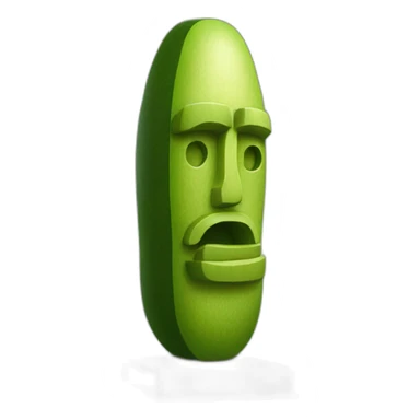 avocado moai statue sticker