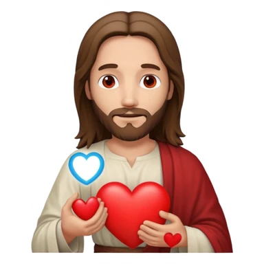 jesus holding a heart emoji sticker