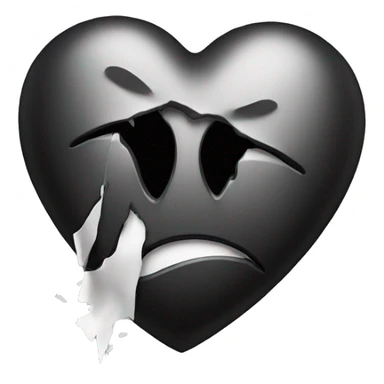 Emoji Broken black heart sticker