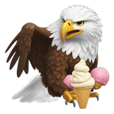 The eagle eat ice cream sticker