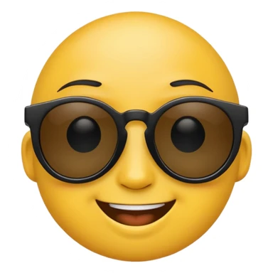 Emoji wearing pure black sunglasses  sticker