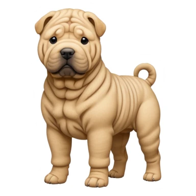 Chinese shar pei full body sticker