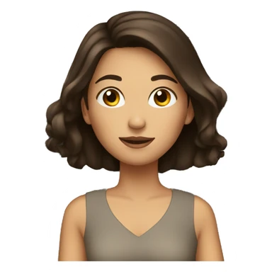 brunette girl in a car sticker