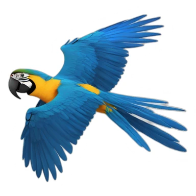 Blue And Gold Macaw Flying sticker