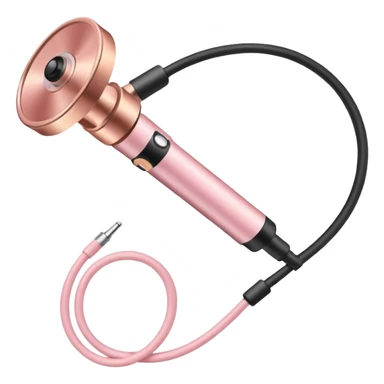 phonendoscope, soft pastel pink, iOS emoji style, variation 4 sticker