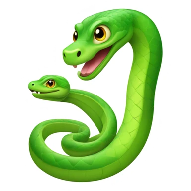 cute green snake sticker