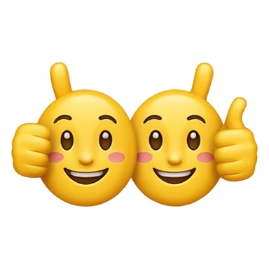 thumbs up emoji with two thumbs  sticker