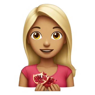 Girl with pomegranate  sticker