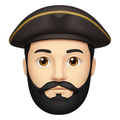 Hombre blanco con barba negra sticker