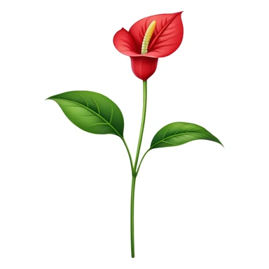 single Anthurium, straight stem sticker
