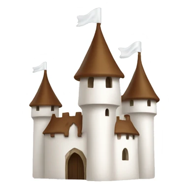 White and brown Castle sticker