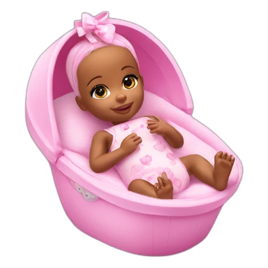 Newborn barbie photo session sticker
