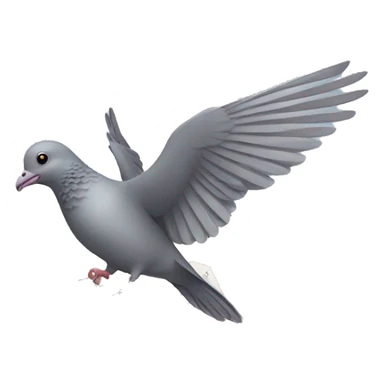 flying pigeon with a letter sticker