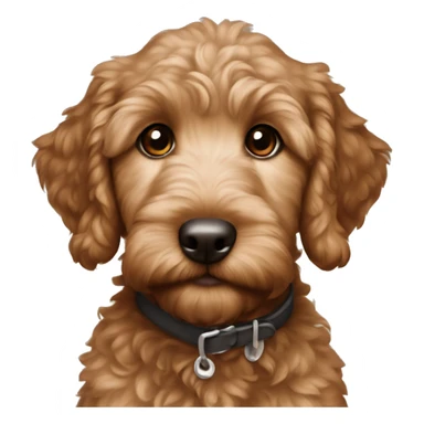 Little brown golden doodle puppy  sticker