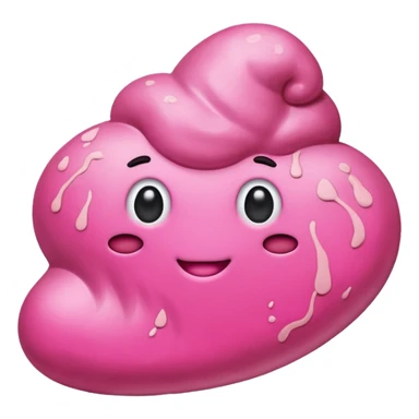 Pink poop sticker