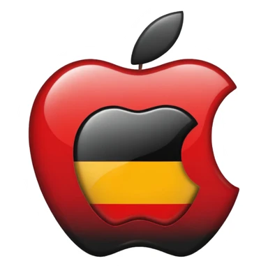 German empire flag in apple style sticker