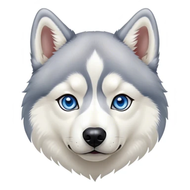 Siberian Husky with one blue eye sticker