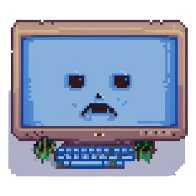 Blue screen of death with tiny ":(" face sticker