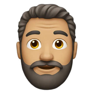 Hombre con barba buchon sticker