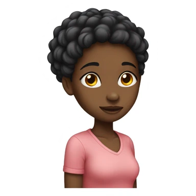 Shy black girl sticker