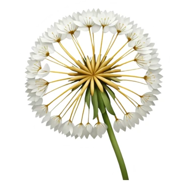 Dandelion flower emoji in white colour looks aesthetic edit better different styles types  sticker