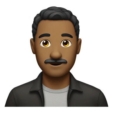 man with a small mustache under his nose and a side parting
 sticker