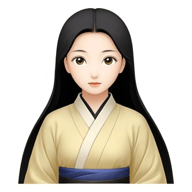 一个中长直发，平刘海，黑色框架眼镜的黄皮肤女生全身，白色泡泡袖娃娃衫，蓝色牛仔裤和粉色鞋，黑色画家帽。 sticker