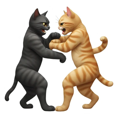 Cat fight sticker