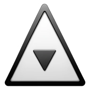 2D triangle with squares stacking up inside to demonstrate a bureaucratic system (all black and white) sticker