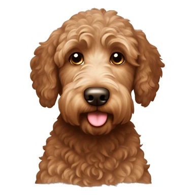 brown labradoodle ￼ sticker