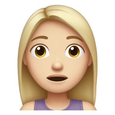  White girl ashamed of herself of hiding and covering face in hands sticker