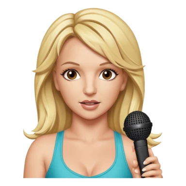 britney spears with microphone sticker