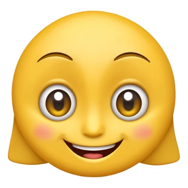 Emoji smirking with big eyes sticker