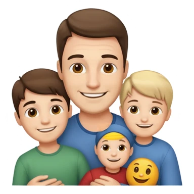 a father with many children sticker