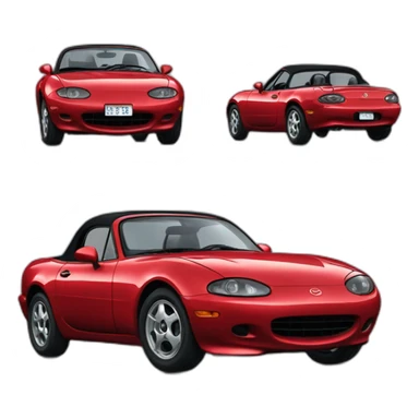 Red 1993 mazda miata sticker
