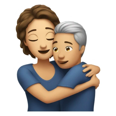 Hugging my mom sticker