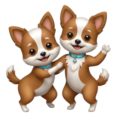 2 perritos bailando sticker